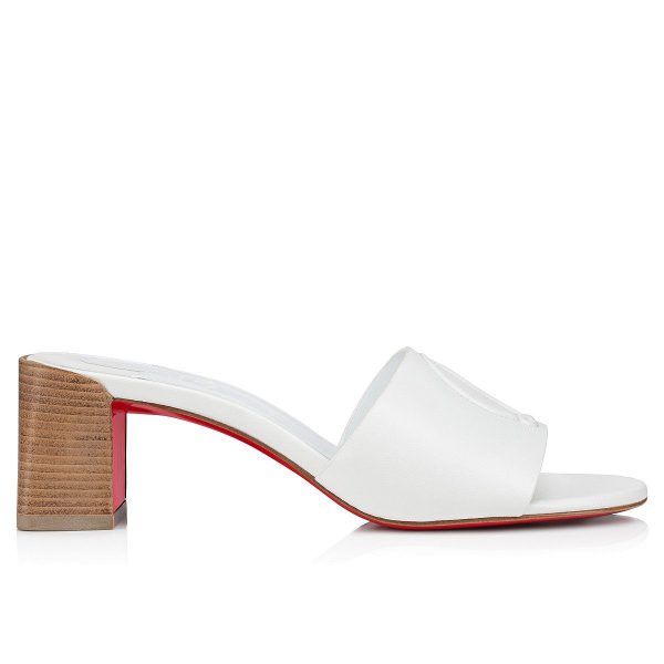 Christian Louboutin So CL Mule 55 mm Cuir Nappa Bianco – Image 2