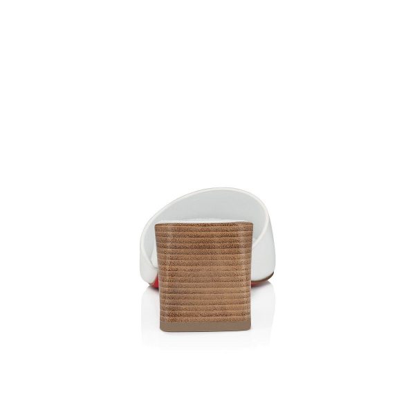 Christian Louboutin So CL Mule 55 mm Cuir Nappa Bianco – Image 3