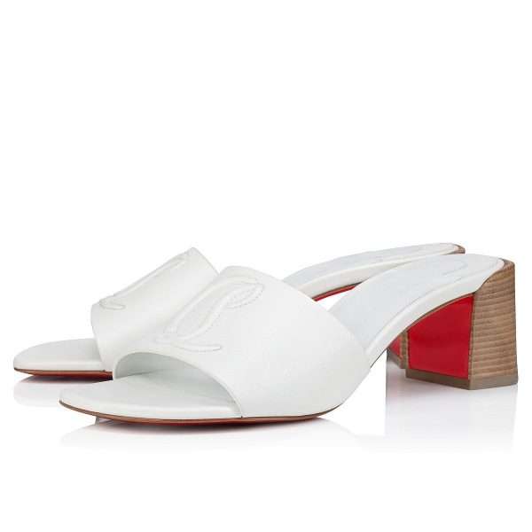 Christian Louboutin So CL Mule 55 mm Cuir Nappa Bianco