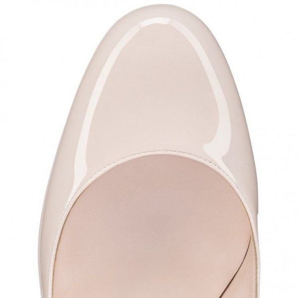 Christian Louboutin So Jane Sling escarpins 55 mm en cuir verni couleur lait – Image 4