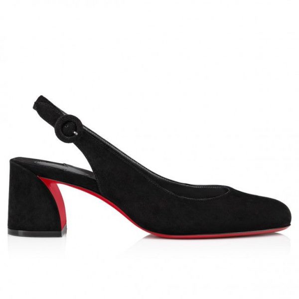 Christian Louboutin So Jane Sling escarpins 55 mm en veau velours noir – Image 2
