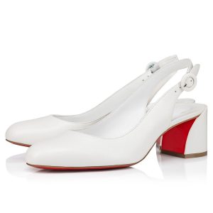 Christian Louboutin So Jane Sling escarpins slingback 55 mm en cuir nappa blanc