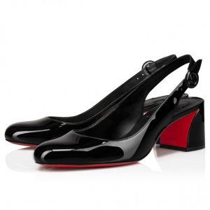 Christian Louboutin So Jane Sling escarpins slingback 55 mm en cuir verni noir