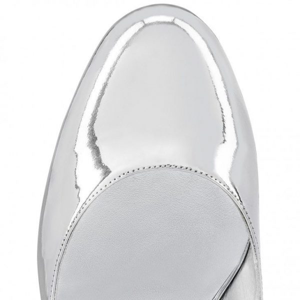 Christian Louboutin So Jane Sling escarpins slingback 55 mm en cuir specchio argenté – Image 4
