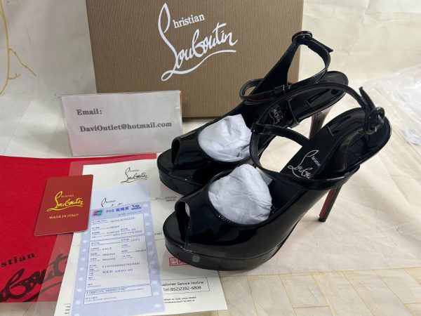 Christian Louboutin So Jenlove Alta plateformes 150 mm cuir verni noir – Image 2