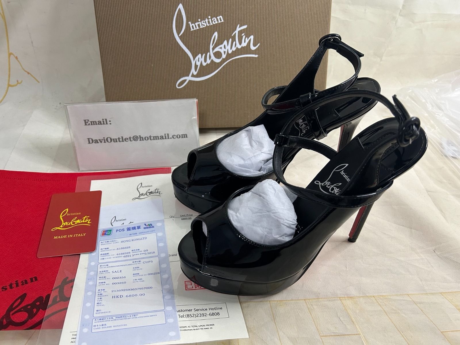 Christian Louboutin So Jenlove Alta plateformes 150 mm cuir verni noir