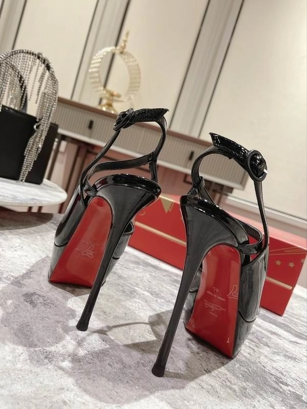 Christian Louboutin So Jenlove Alta plateformes 150 mm cuir verni noir – Image 4