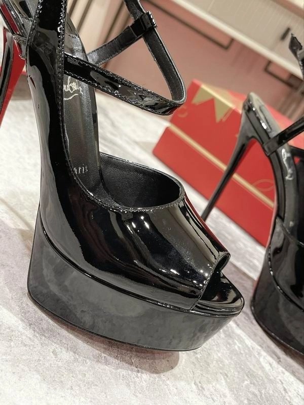 Christian Louboutin So Jenlove Alta plateformes 150 mm cuir verni noir – Image 5