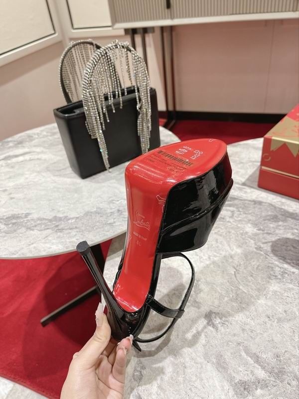Christian Louboutin So Jenlove Alta plateformes 150 mm cuir verni noir – Image 5