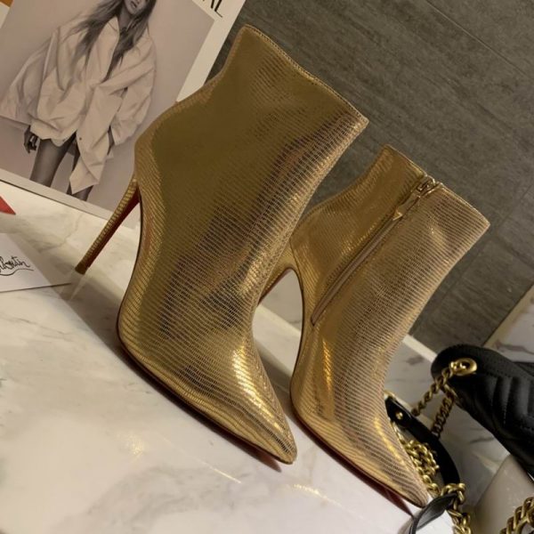 Christian Louboutin So Kate Bottines 85mm Cuir Métallisé Or