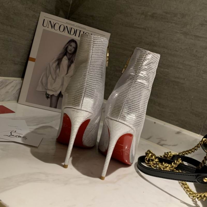 Christian Louboutin So Kate Bottines 85mm Cuir Métallisé Argent – Image 2