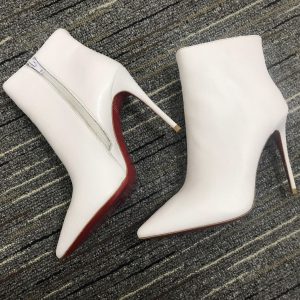 Christian Louboutin So Kate Booty Bottines 100 mm Cuir Veau Blanc