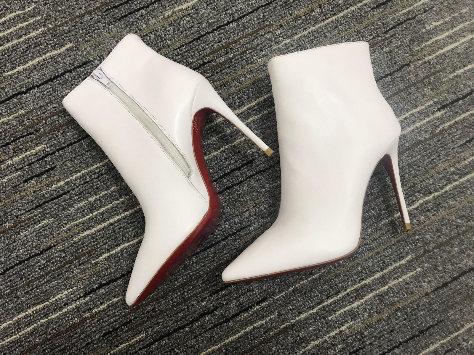 Christian Louboutin So Kate Booty Bottines 100 mm Cuir Veau Blanc