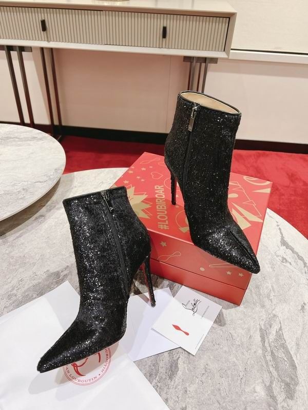 Christian Louboutin So Kate Booty Bottines 100mm Velours Papillon Noir – Image 2