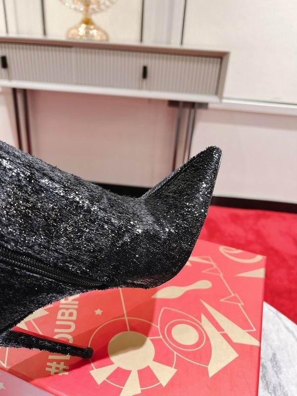 Christian Louboutin So Kate Booty Bottines 100mm Velours Papillon Noir – Image 3