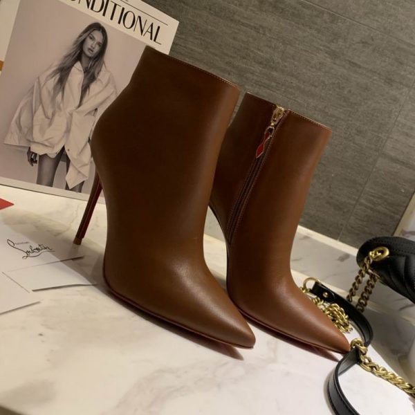 Christian Louboutin So Kate Booty Bottines 85mm Cuir de Veau Marron