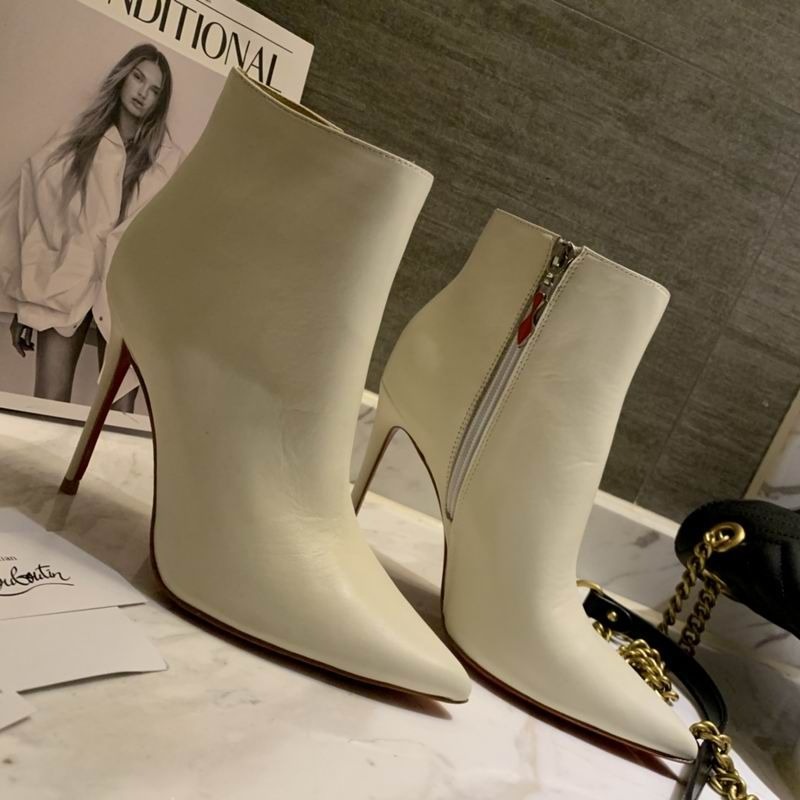 Christian Louboutin So Kate Booty Bottines 85mm Cuir de Veau Blanc