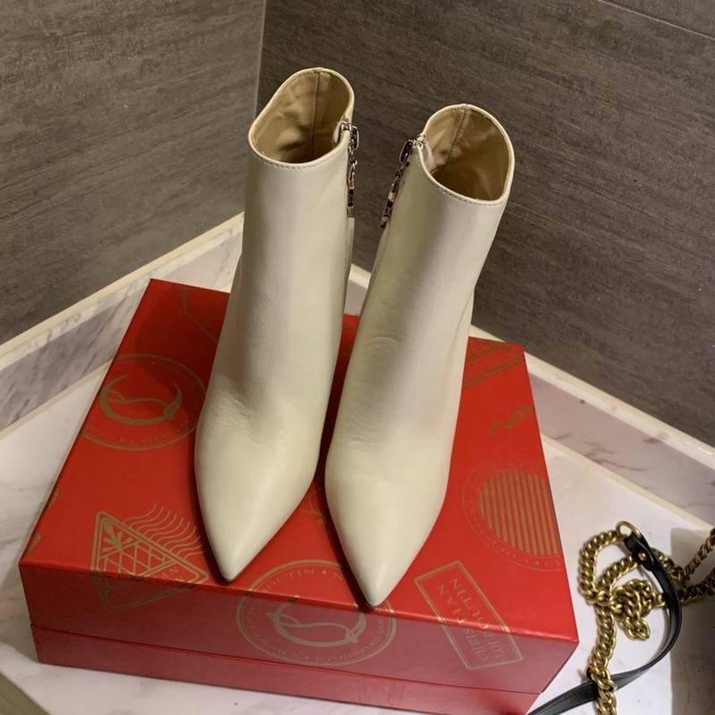 Christian Louboutin So Kate Booty Bottines 85mm Cuir de Veau Blanc – Image 3