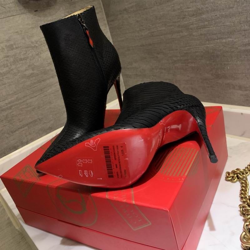 Christian Louboutin So Kate Booty Bottines 85mm Cuir Lizzy Noir – Image 4