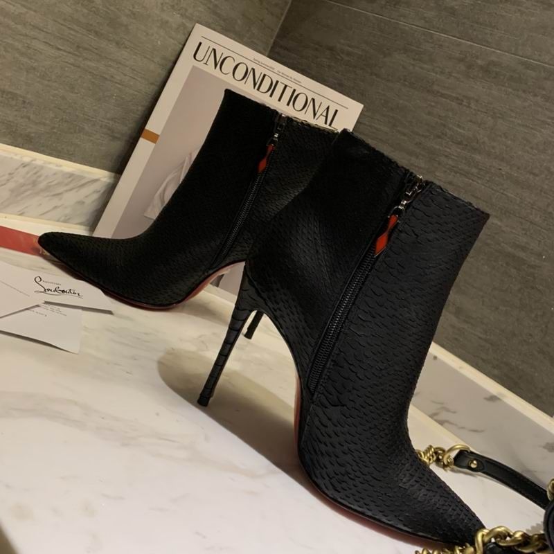 Christian Louboutin So Kate Booty Bottines 85mm Cuir Lizzy Noir – Image 5