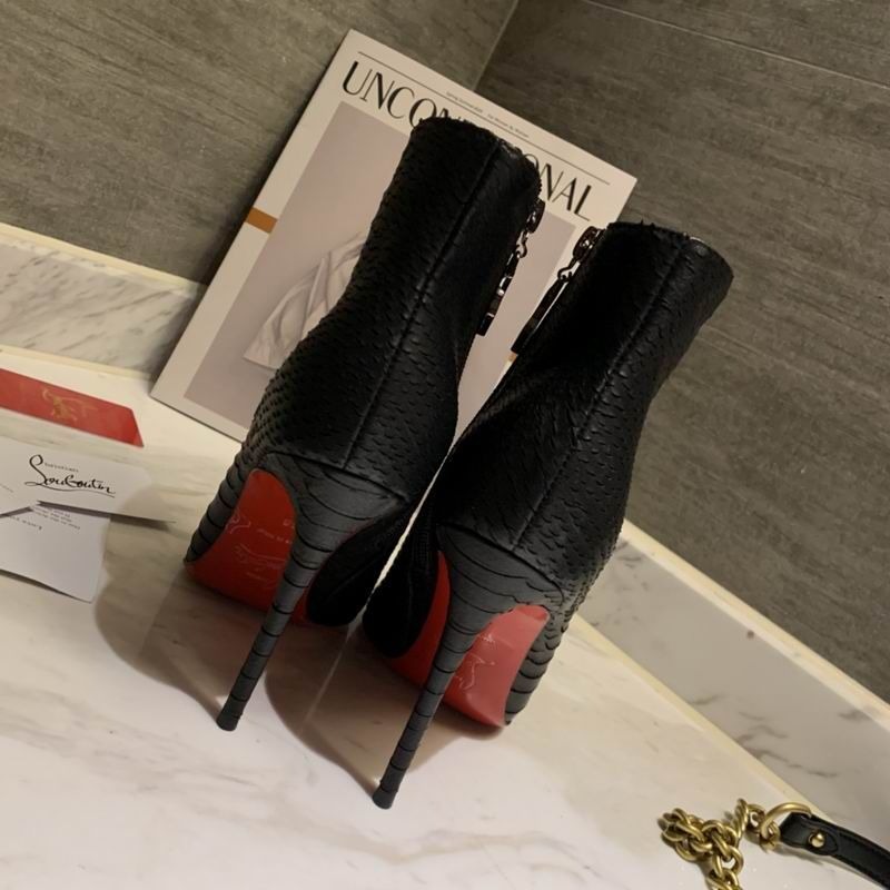Christian Louboutin So Kate Booty Bottines 85mm Cuir Lizzy Noir – Image 2