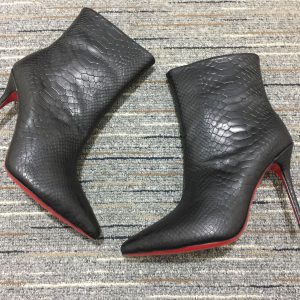 Christian Louboutin So Kate Booty Bottines 85 mm Cuir Veau Embossé Noir