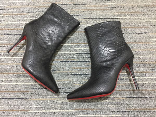 Christian Louboutin So Kate Booty Bottines 85 mm Cuir Veau Embossé Noir