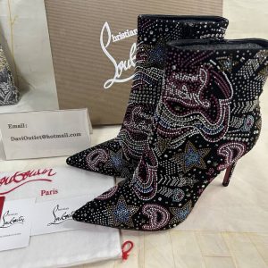 Christian Louboutin So Kate Starlight Bottines Semelle Rouge 100mm Strass Multicolore