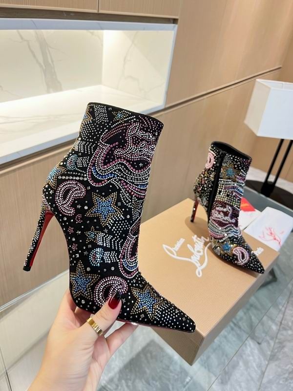 Christian Louboutin So Kate Starlight Bottines Semelle Rouge 100mm Strass Multicolore – Image 3
