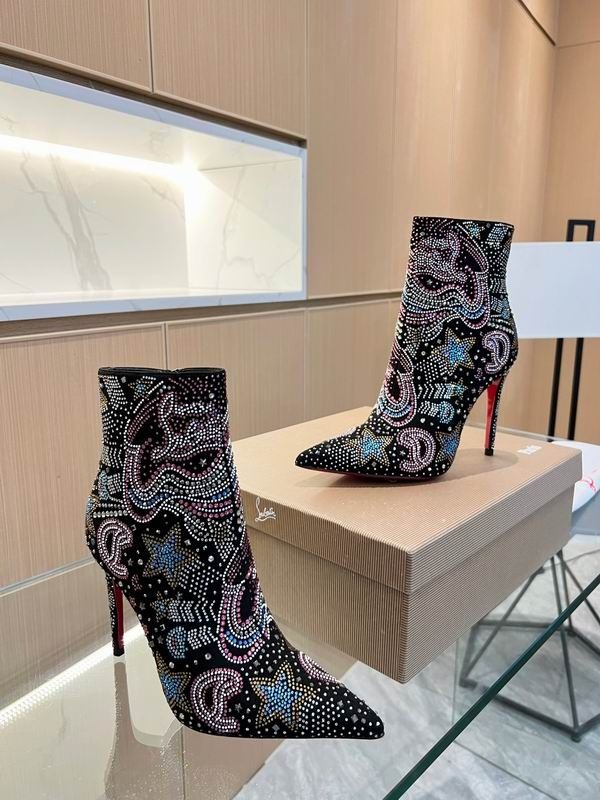 Christian Louboutin So Kate Starlight Bottines Semelle Rouge 100mm Strass Multicolore – Image 4