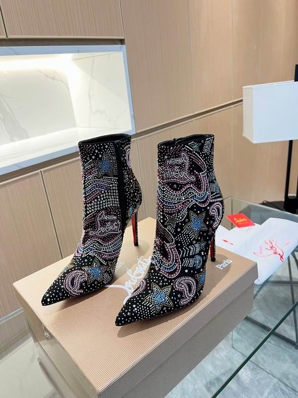Christian Louboutin So Kate Starlight Bottines Semelle Rouge 100mm Strass Multicolore – Image 5