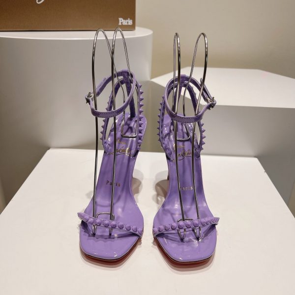 Christian Louboutin So Me 100mm Sandals Spikes Lilas – Image 3