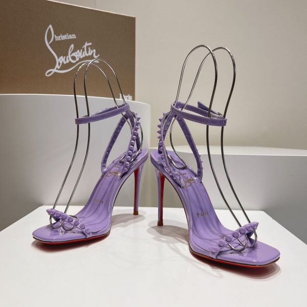 Christian Louboutin So Me 100mm Sandals Spikes Lilas – Image 5