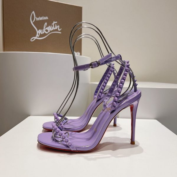 Christian Louboutin So Me 100mm Sandals Spikes Lilas – Image 2