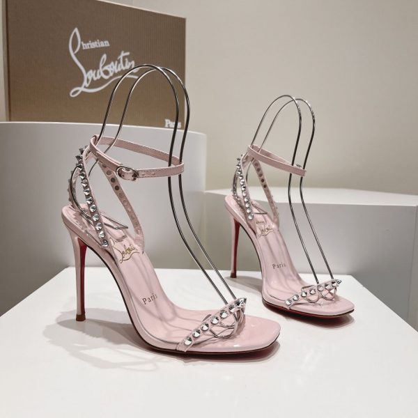 Christian Louboutin So Me 100mm Sandals Spikes Rose