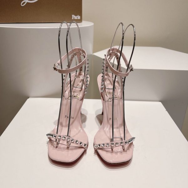 Christian Louboutin So Me 100mm Sandals Spikes Rose – Image 2
