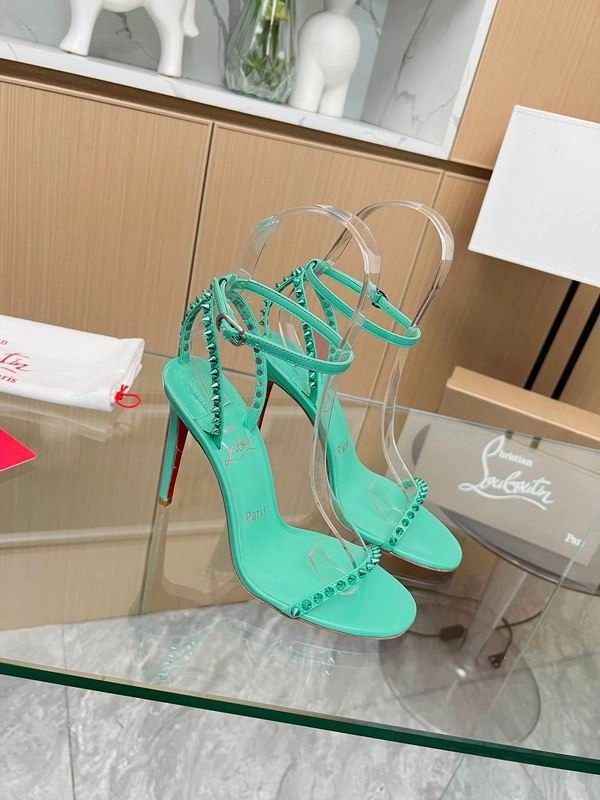 Christian Louboutin So Me 105 mm Sandales en Cuir Spikes Menthe – Image 3