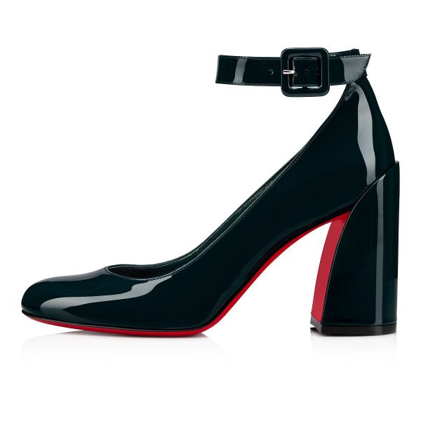 Christian Louboutin So Sab Escarpins 85mm Cuir Verni Noir – Image 2