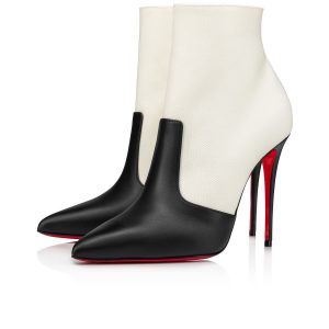 Christian Louboutin So Summer Booty 100mm Cuir de Veau Noir Blanc