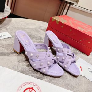 Christian Louboutin Spika Club Sandales 85mm Cuir Nappa Lilas