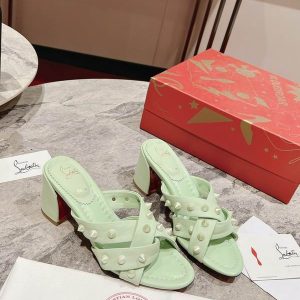 Christian Louboutin Spika Club Sandales 85mm Cuir Nappa Menthe