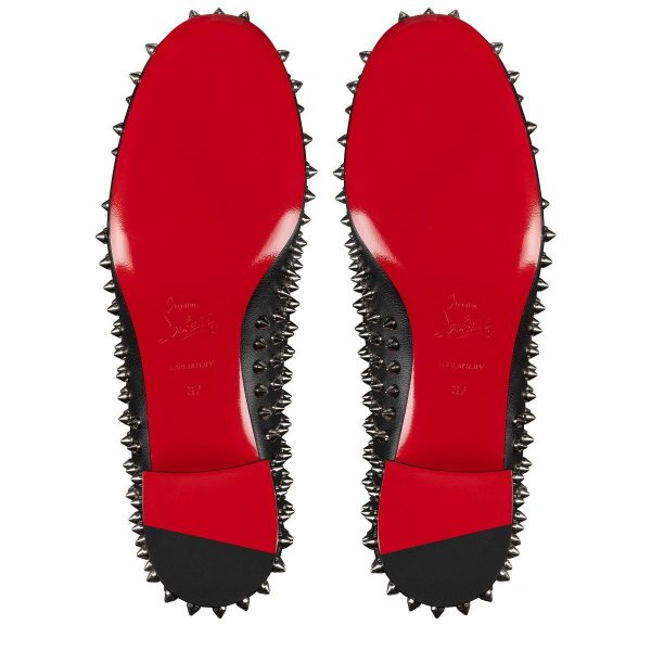Christian Louboutin Mocassins Spikeasy 30 mm Femme en cuir nappa noir – Image 4