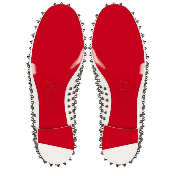 Christian Louboutin Mocassins Spikeasy 30 mm Femme en cuir nappa blanc – Image 4