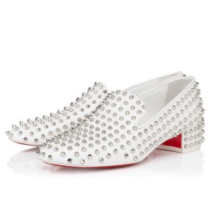 Christian Louboutin Mocassins Spikeasy 30 mm Femme en cuir nappa blanc
