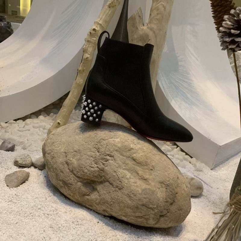 Christian Louboutin Spiked Study Bottines Stretch 55mm Cuir de Veau Noir – Image 3