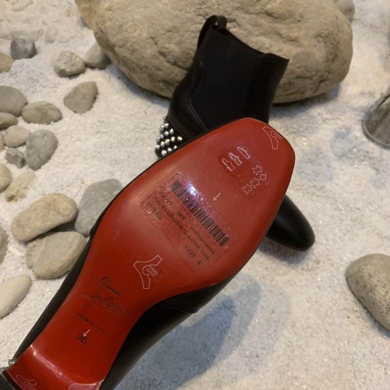 Christian Louboutin Spiked Study Bottines Stretch 55mm Cuir de Veau Noir – Image 4