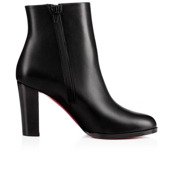 Christian Louboutin Spikita Booty Adox bottines 85 mm en cuir noir/noir lucido – Image 3