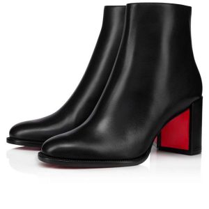 Christian Louboutin Spikita Booty Adoxa 70 mm Chaussures en Cuir de Veau Noir