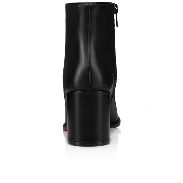 Christian Louboutin Spikita Booty Adoxa 70 mm Chaussures en Cuir de Veau Noir – Image 4