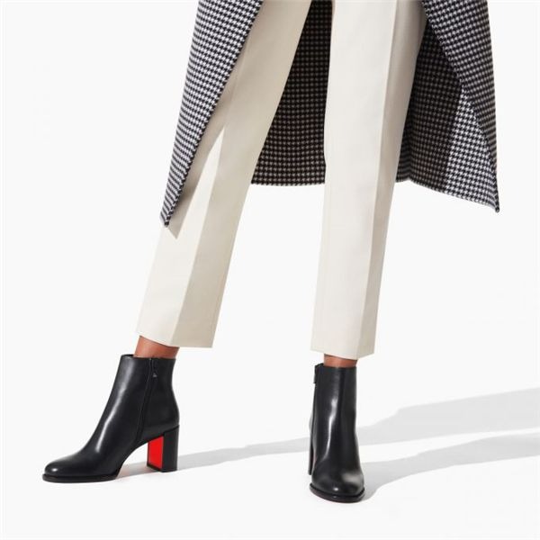Christian Louboutin Spikita Booty Adoxa 70 mm Noir Veau Chaussures – Image 5